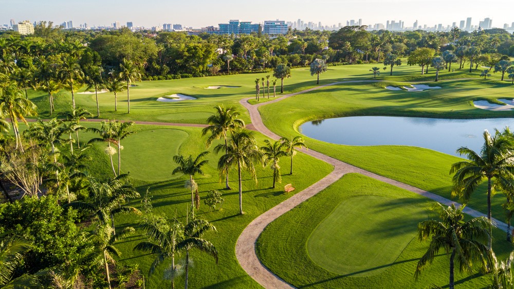 Aerial view of a Florida golf course