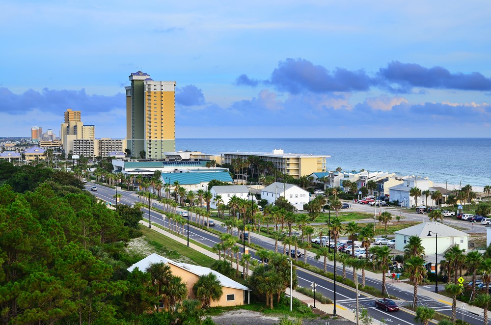 View of panama city beach during early morning